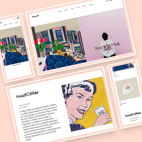 Responsive website design example optimized for mobile devices