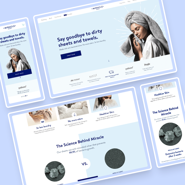 Business website design featuring clean aesthetics and strategic call-to-action placement