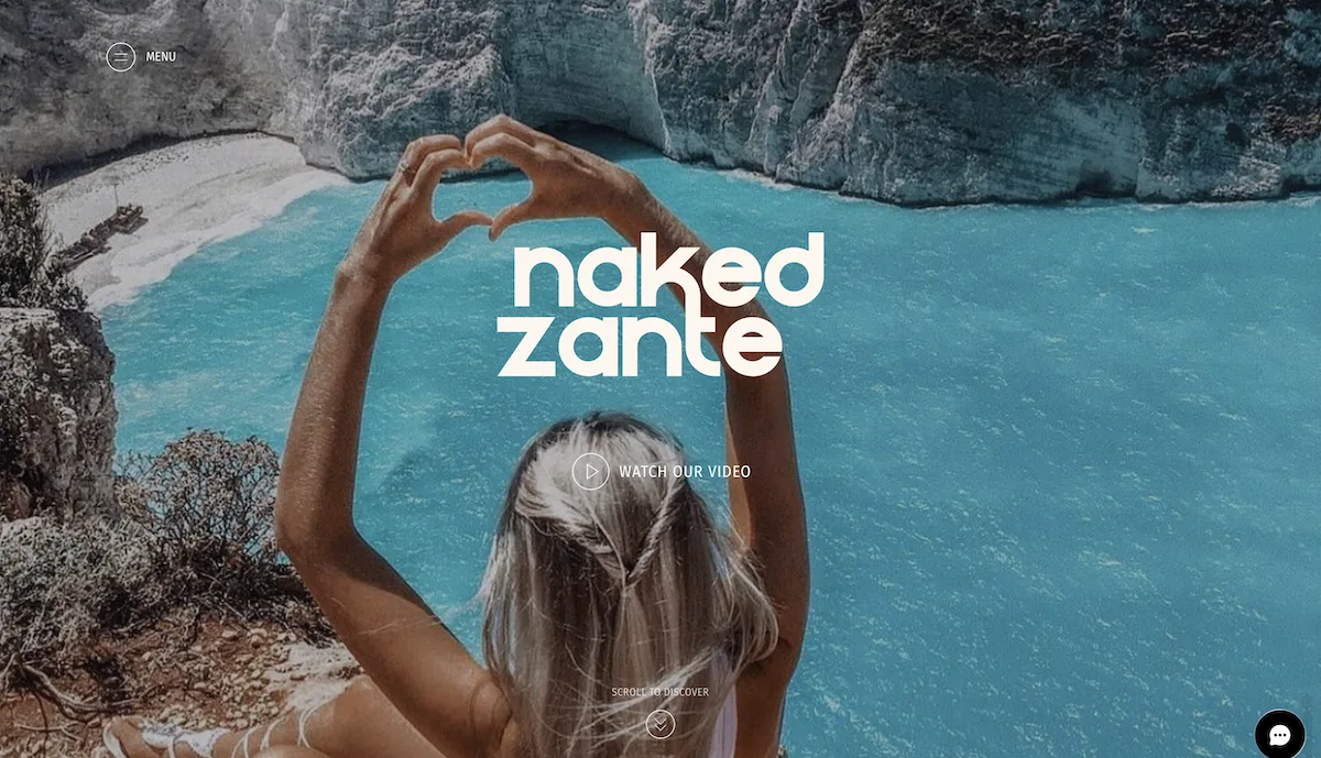 Naked Zante website preview