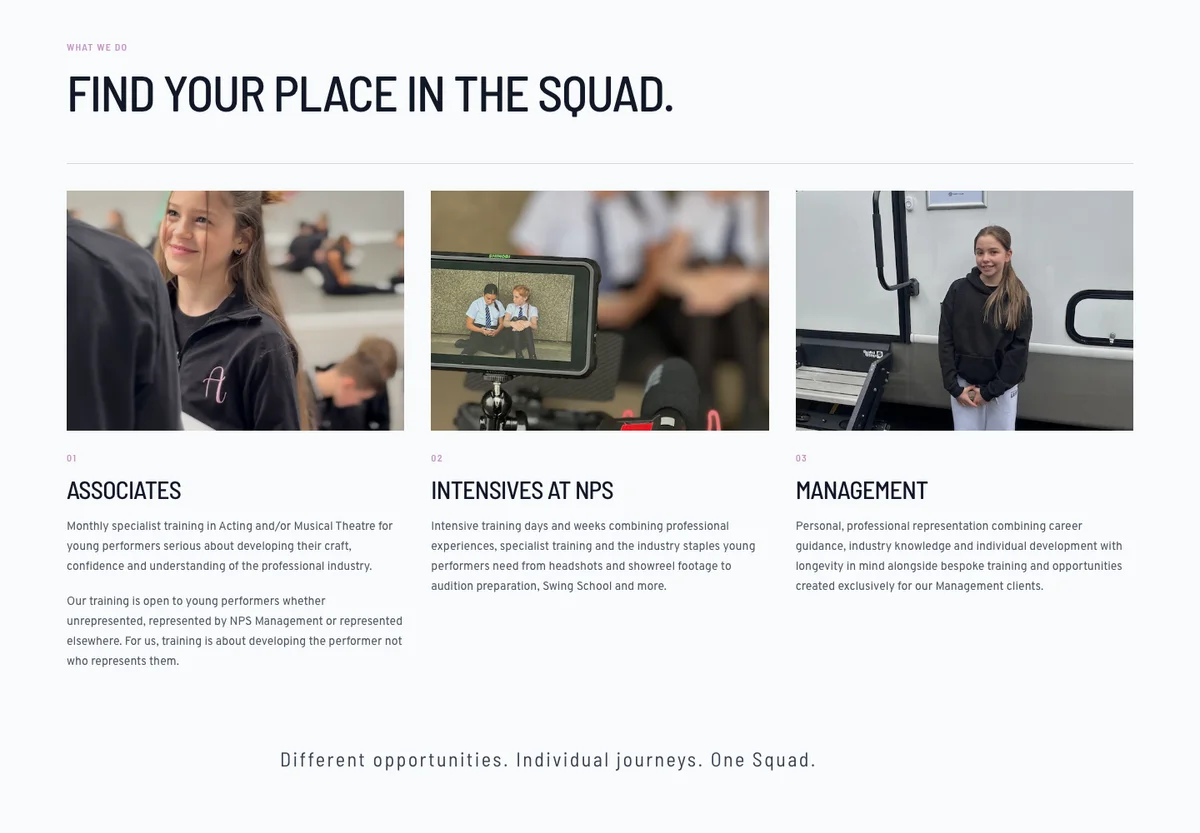 Northern Prep Squad website detail