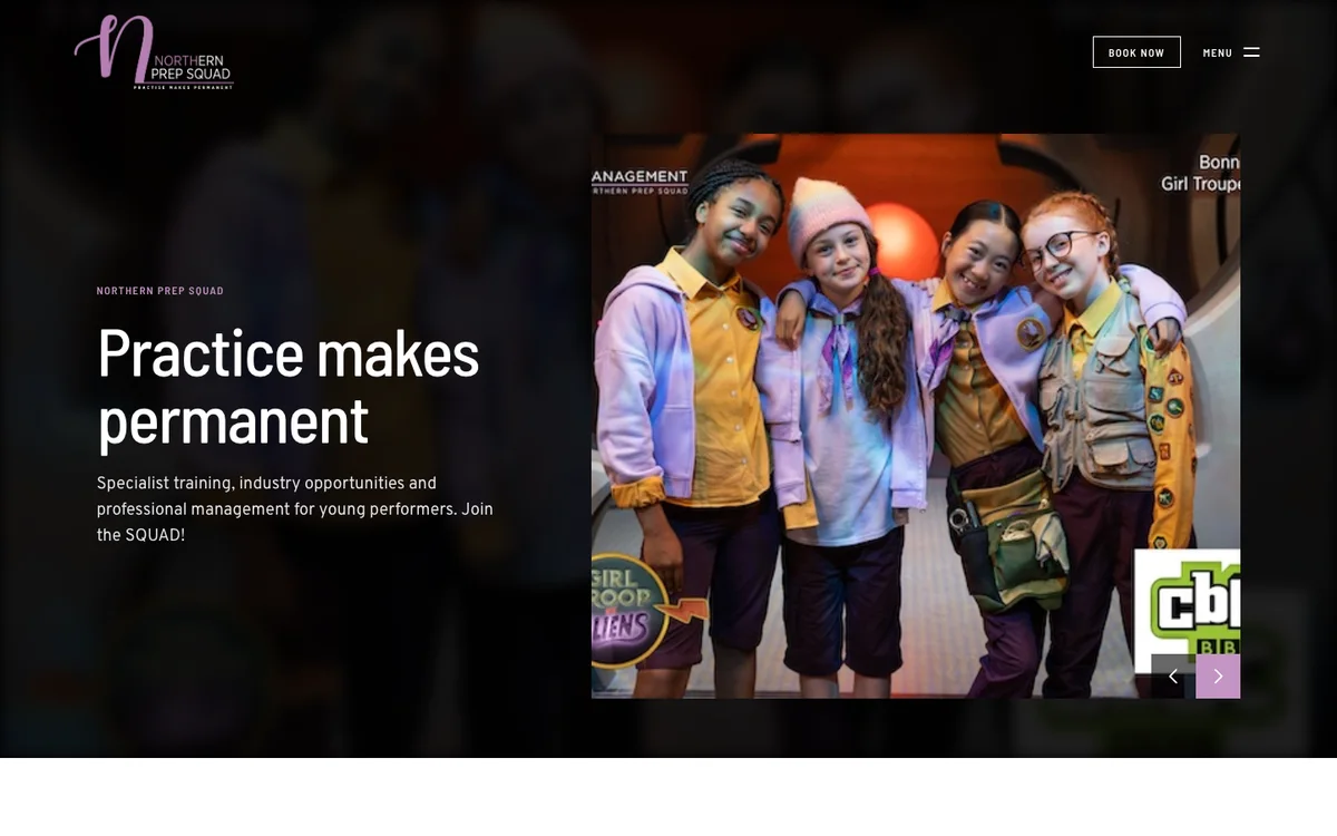 Northern Prep Squad homepage design